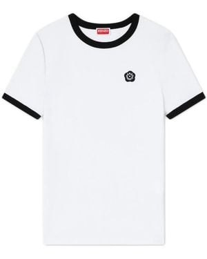 KENZO Boke Flower 2.0 Ribbed Fitted T-Shirt - Wit