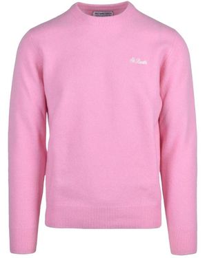 MC2 Saint Barth Truien & Vesten ,Roze ,Wol Pullover Met Ronde Hals
