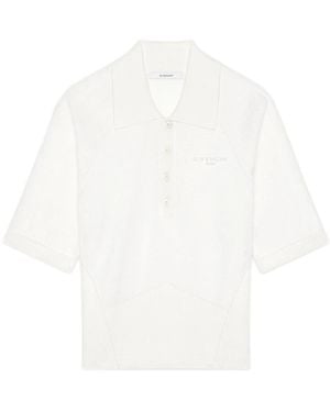 Givenchy Cropped Polo Van Katoen En Zijde - Wit