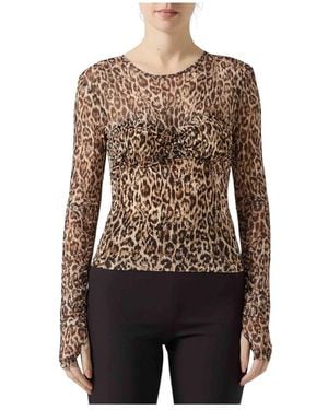 Just Cavalli Long Sleeve Tops - Brown