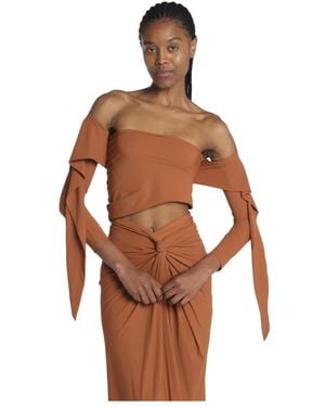 Amazuìn Long Sleeve Tops - Marron
