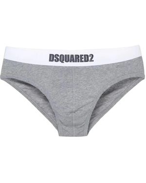 DSquared² Katoenen Logo Briefs - Grijs