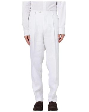 HUGO Klassische Leinenhose Stilvolle Option - Weiß