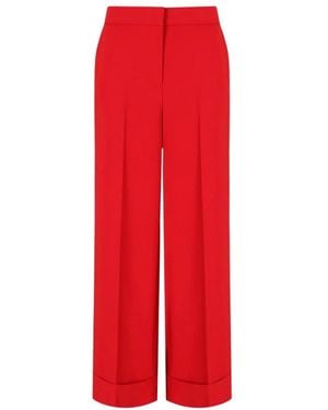 Essentiel Antwerp Broeken ,Rood ,Leer Imo Cropped Pants