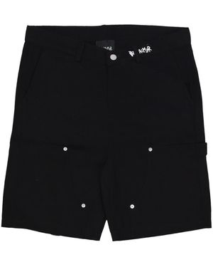 DISCLAIMER Schwarze Logo Kurze Hose Baumwolle