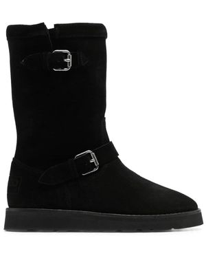 KENZO Schoenen ,Zwart ,Leer Enkellaarsjes