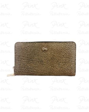 Borbonese P.Foglio Large Zip Around - Naturel