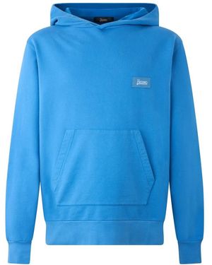 Herno Hoodies & Sweatvesten ,Blauw ,Katoen Hooded Sweatshirt