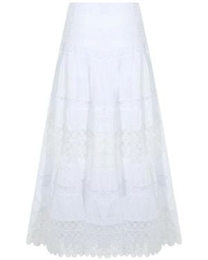 Charo Ruiz Midi Skirts - Blanco