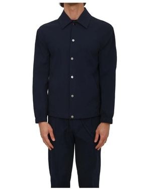 Paolo Pecora Giacca Camicia Tessuto - Blauw