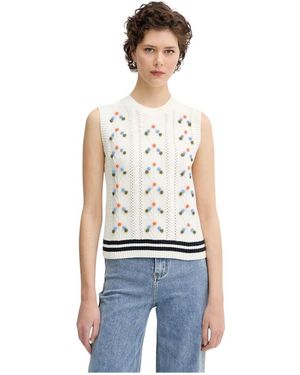 Paul Smith Gebreid Vest Met Patroon - Wit