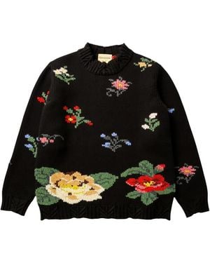 Semicouture Round-Neck Knitwear - Zwart