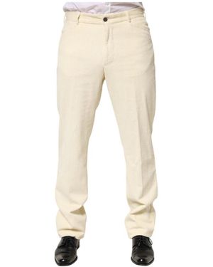 Burberry Straight Trousers - Natural