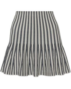 McQueen Rokken ,Polyester Gestreept Gebreide Minirok - Grijs