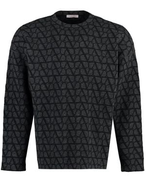 Valentino Round-Neck Knitwear - Grey