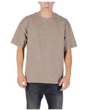 Gianni Lupo Cotton Crew Neck T-Shirt - Grijs