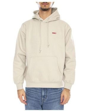 Obey Hoodies & Sweatvesten ,Katoen Hoodies - Naturel