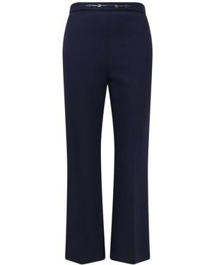 Elisabetta Franchi Straight Trousers - Blue