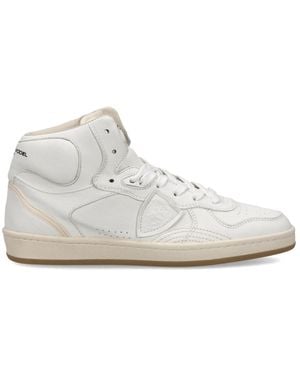 Philippe Model Schoenen ,Wit ,Katoen Pgal High Mid-Top Sneaker