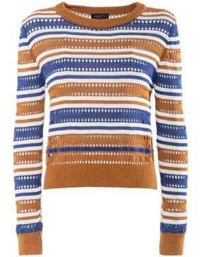 Nenette Round-Neck Knitwear - Blue
