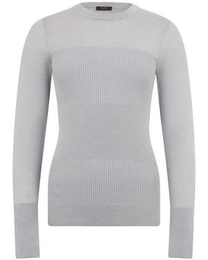 Moorer Pullover Mit Rundhalsausschnitt - Grau