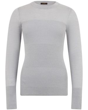 Moorer Round-Neck Knitwear - Grey
