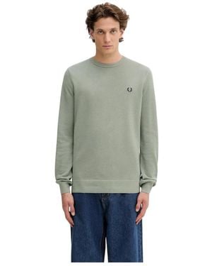 Fred Perry Round-Neck Knitwear - Verde