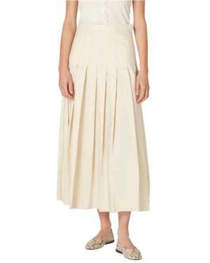 Paul Smith Geplooide Midi Rok - Naturel