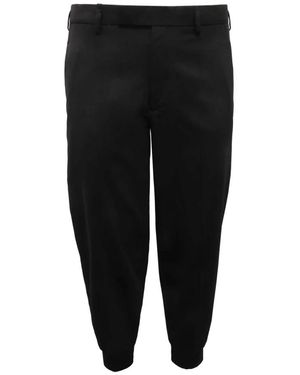 Neil Barrett Broeken ,Zwart ,Wol Zwarte Wolmix Slim Fit Broek