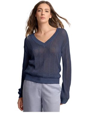 Kocca Truien & Vesten ,Blauw ,V-Neck Truien