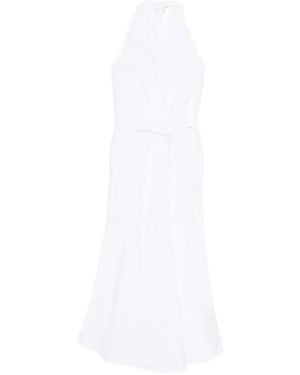 120% Lino Midi Dresses - White
