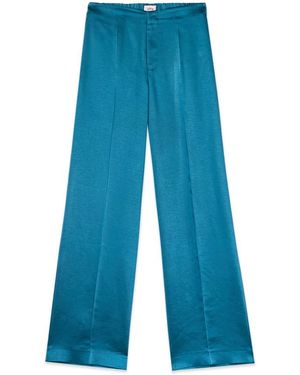 Oltre Palazzo-Hose Aus Satin - Blau