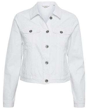Cream Light Jackets - White