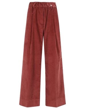 Myths Rost Cordhose Mit Elastischem Bund - Rot