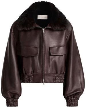 Nour Hammour Leather Jackets - Marrón
