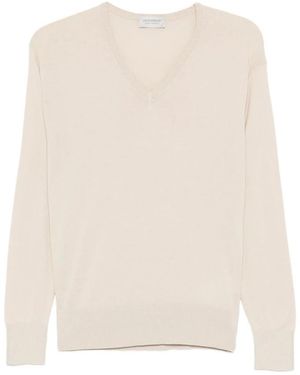 John Smedley Truien & Vesten ,Katoen Anne Sea Island Cotton Sweater - Wit