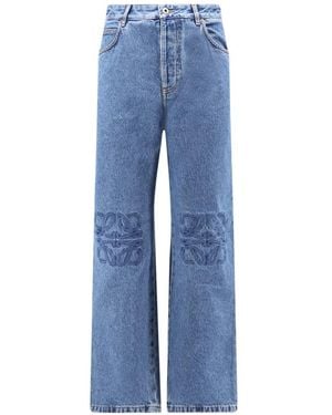 Loewe Anagram Baggy Jeans - Blau