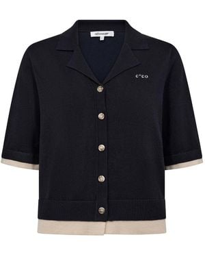 co'couture Luecc Crop Cardigan - Blau