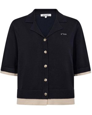 co'couture Luecc Crop Cardigan - Blauw