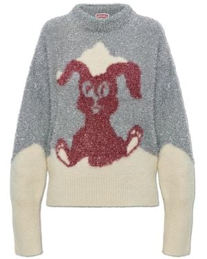 KENZO Metallic Thread Sweater - Grau