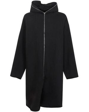 Rick Owens Gimp Wide Mac Fleece Jas - Zwart