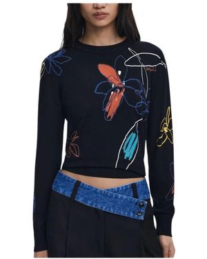 Desigual Round-Neck Knitwear - Blauw