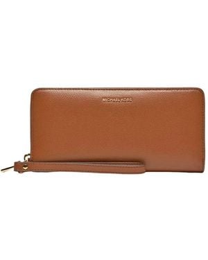 Michael Kors Jet Set Travel Große Kontinentale Geldbörse Aus Leder - Braun