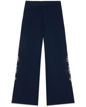 Oltre Wide Trousers - Bleu