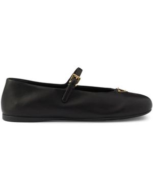 Prada Flat Shoes Zwart