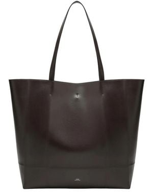 TOTEME Roam Leren Tote - Zwart