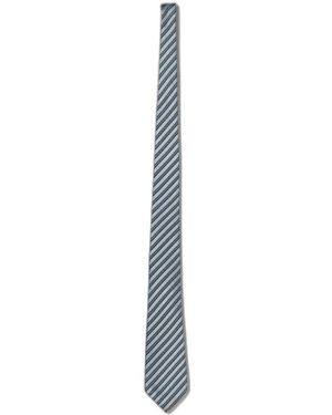 ZEGNA Seidenkrawatte Mit Streifen - Blau