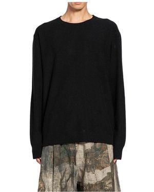 Ziggy Chen Schwarzer Kaschmir-Statuenpullover