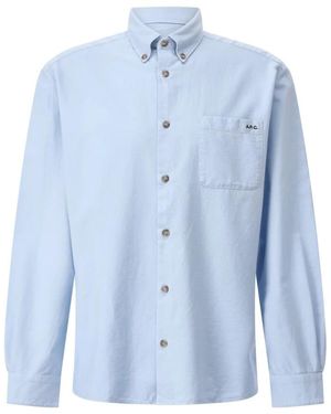 A.P.C. Casual Shirts - Bleu