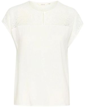 Cream Blouses - Blanc